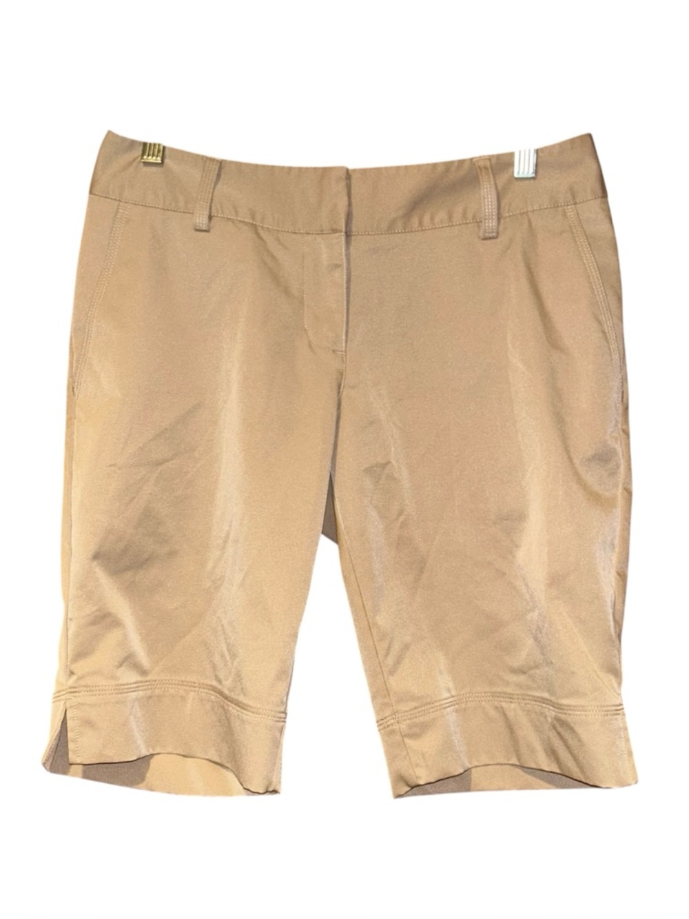 Adidas‎ Climalite Tan Bermuda Shorts Women’s Size 6 Athletic Golf Casual Stretch